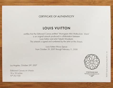 louis vuitton certificate pdf